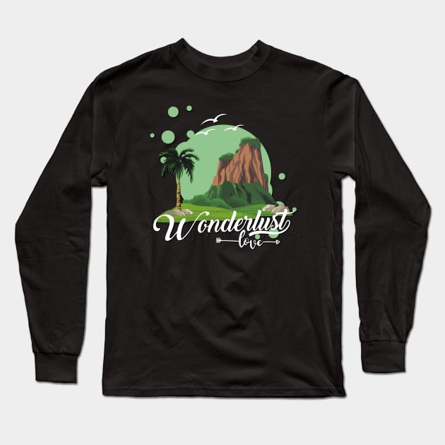 Wanderlust love Explore the world travel lover summer design holidays vacation Long Sleeve T-Shirt by BoogieCreates